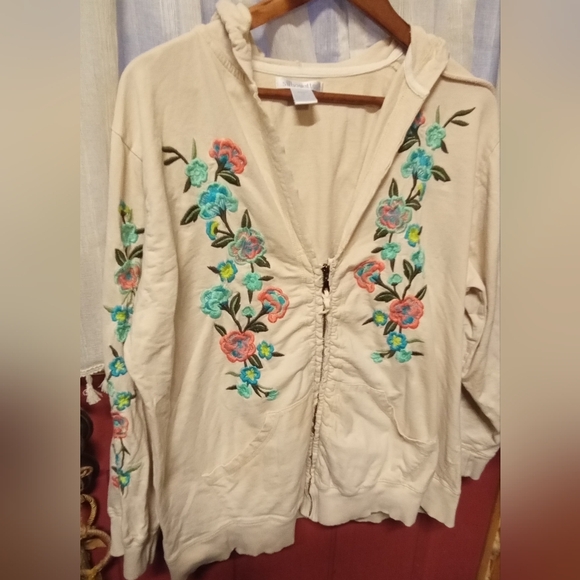Silhouette Jackets & Blazers - Floral Embroidered Utility Jacket